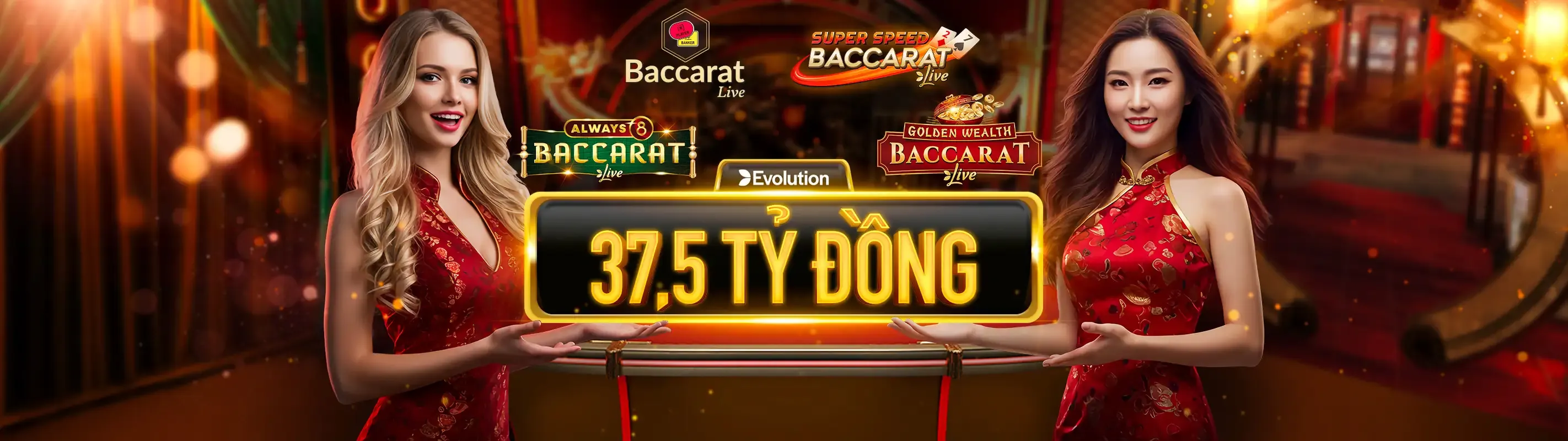 Bàn Baccarat Trực Tuyến cwin với người chia bài và người chơi